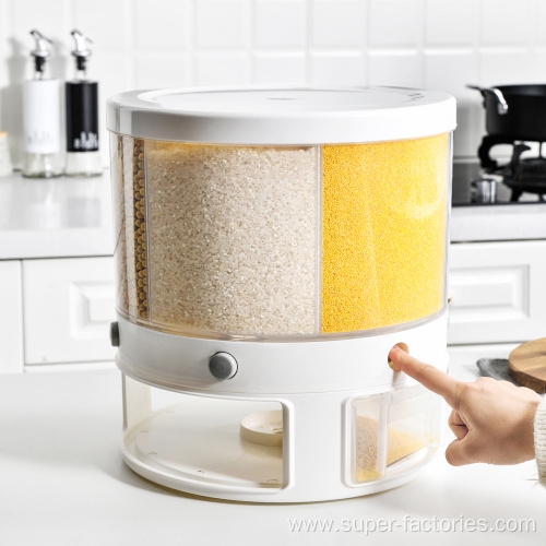 Plastic Rotatable Rice Storage Container